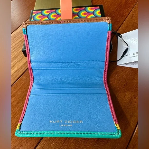 Kurt Geiger London Kensington Leather card holder in multi-colors - Picture 5 of 8